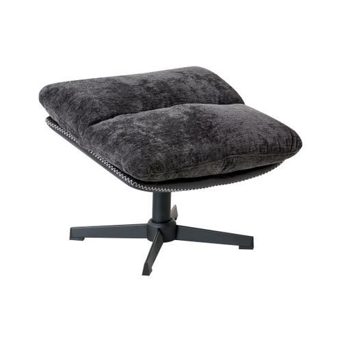 Fauteuil Pivotant Tovik Tissu Chenille Noir