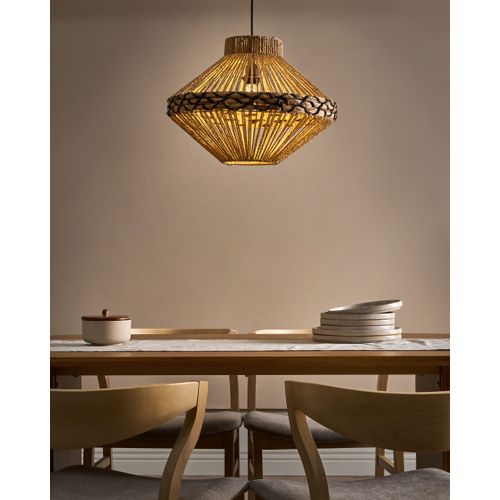 Lampe Suspension Rabacca Corde En Papier Naturel