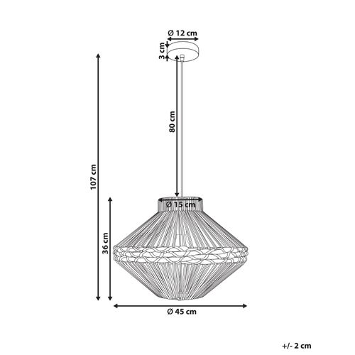 Lampe Suspension Rabacca Corde En Papier Naturel