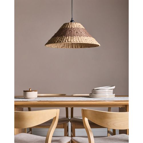 Lampe Suspension Bancal Corde En Papier Naturel