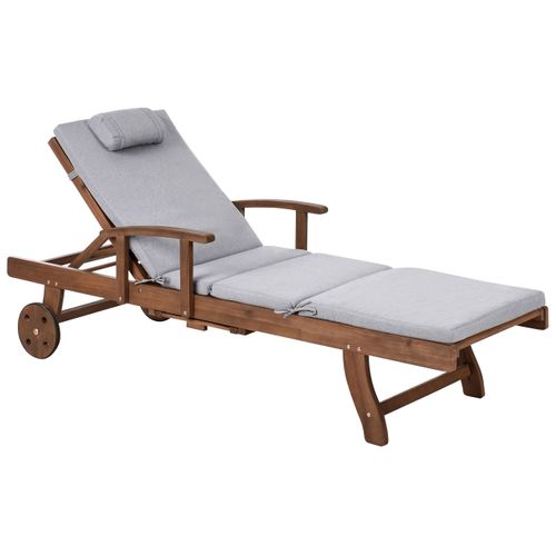 Transat Avec Coussin Amantea Premium Acacia Mélange De Gris