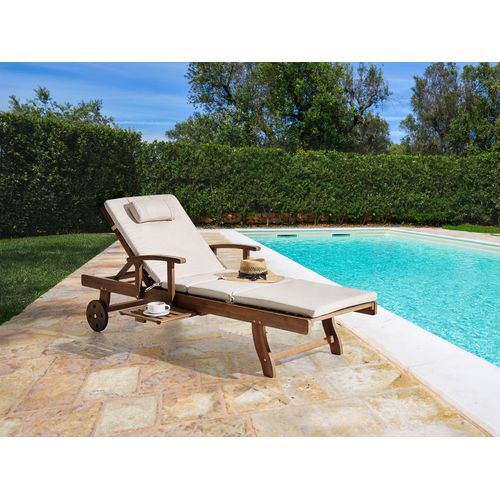 Transat Avec Coussin Amantea Premium Acacia Beige Clair