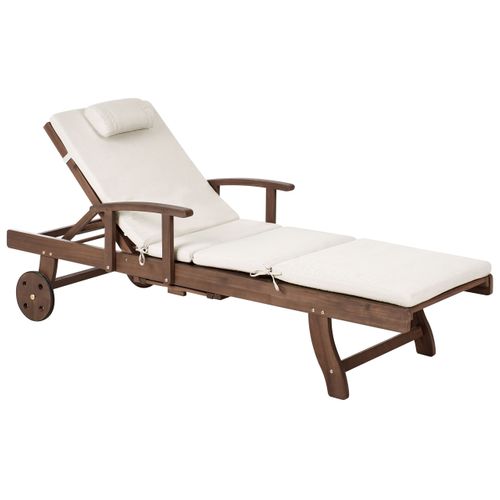 Transat Avec Coussin Amantea Premium Acacia Beige Clair