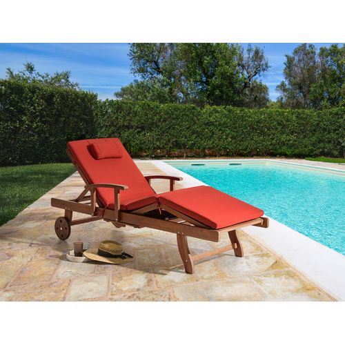 Transat Avec Coussin Amantea Premium Acacia Rouge