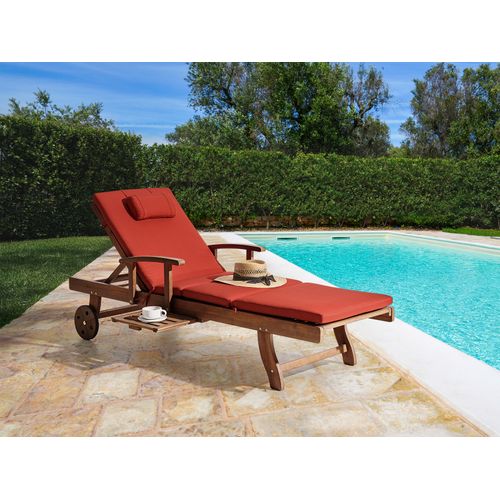Transat Avec Coussin Amantea Premium Acacia Rouge