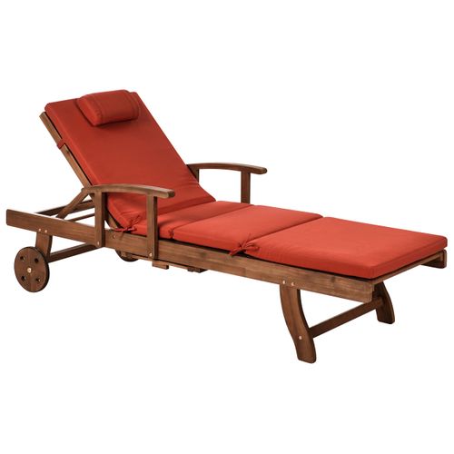 Transat Avec Coussin Amantea Premium Acacia Rouge