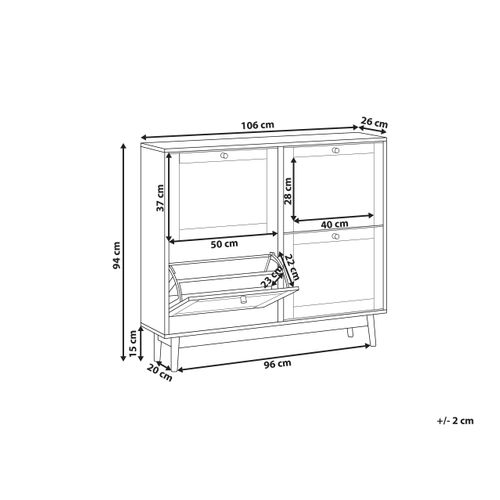 Meuble à Chaussures Armidale Noir