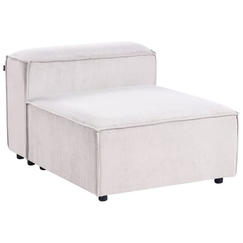 Module Fauteuil Ardal Velours Côtelé Blanc Cassé