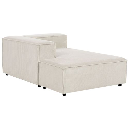 Méridienne Ardal Velours Côtelé Blanc Cassé Côté Droit