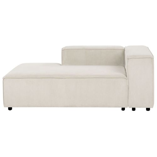 Méridienne Ardal Velours Côtelé Blanc Cassé Côté Droit