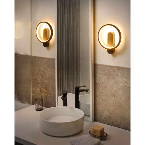 Lot De 2 Lampes Murales Blies LED Métal Noir