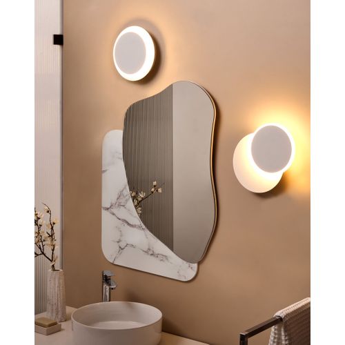 Lot De 2 Lampes Murales Semnon LED Métal Blanc