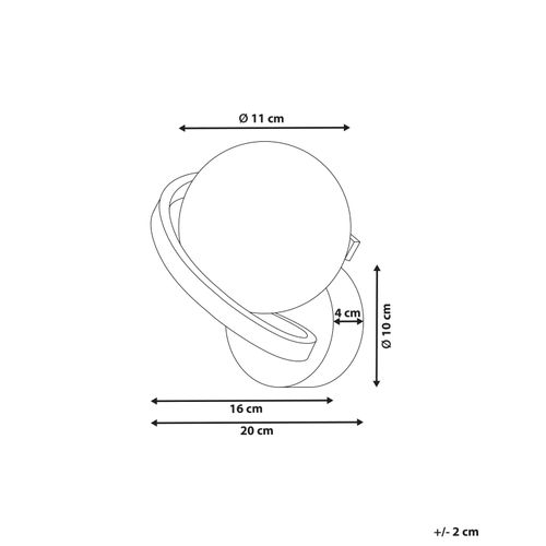Lampe Murale Colagne Métal Noir
