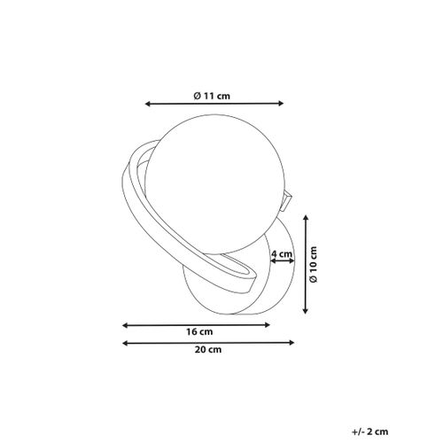 Lampe Murale Colagne Métal Noir