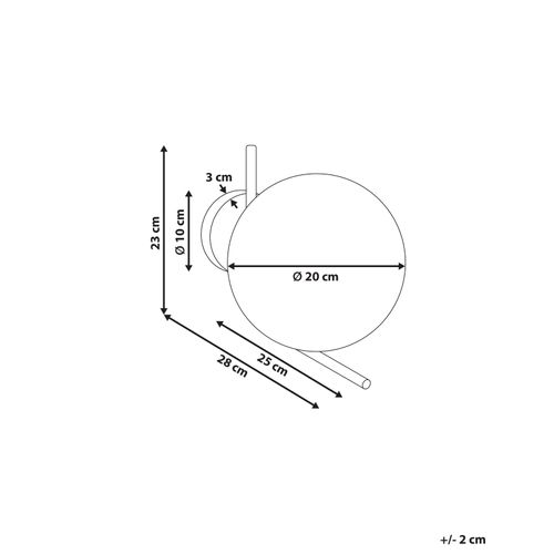 Lampe Murale Lizonne Métal Doré