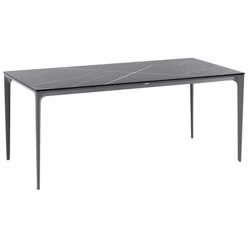 Table De Salle à Manger De Jardin Sovareto 180 Cm 90 Cm Effet Marbre Marbre Noir