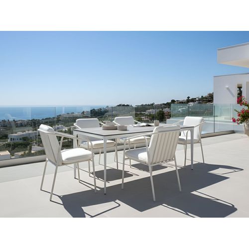 Table De Salle à Manger De Jardin Sovareto 180 Cm 90 Cm Imitation Bois Gris Clair