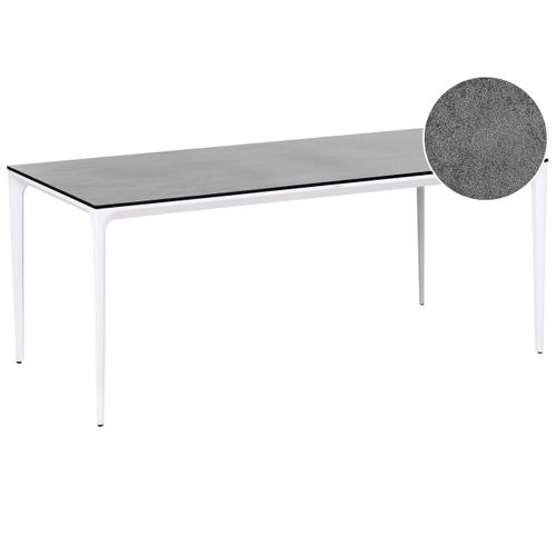 Table De Salle à Manger De Jardin Sovareto 180 Cm 90 Cm Effet Pierre Gris Foncé