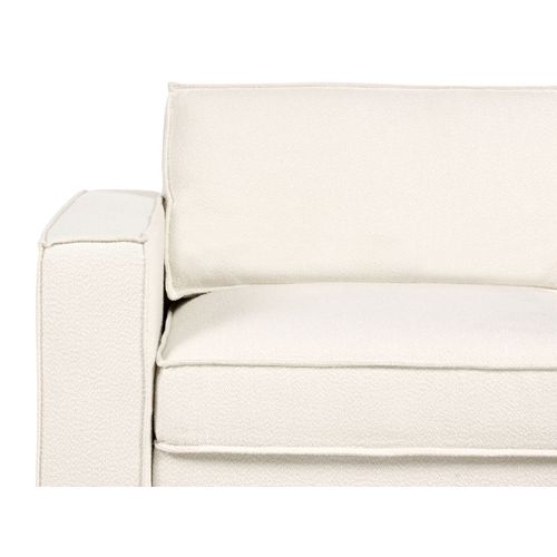 Canapé D'angle Kolding Bouclé Beige Clair Côté Gauche