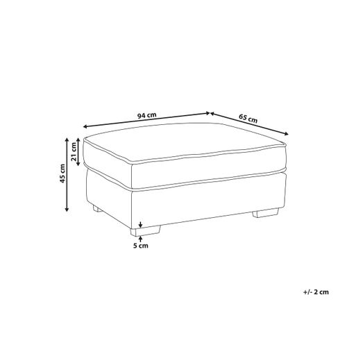 Ottoman Kolding Bouclé Beige Clair