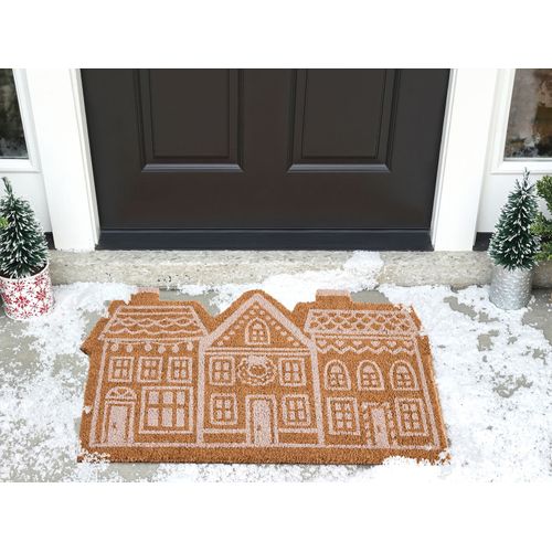 Paillasson Muhikap Naturel 60 X 90 Cm Motif De Noël Fibre De Coco