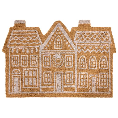 Paillasson Muhikap Naturel 60 X 90 Cm Motif De Noël Fibre De Coco