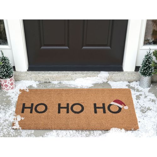 Paillasson Palakpakin Naturel 55 X 120 Cm Motif De Noël Fibre De Coco