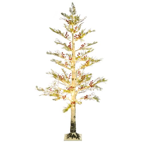 Décoration Extérieure LED Vasslen Arbre De Noël 160 Cm Blanc