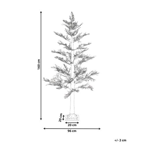 Décoration Extérieure LED Vasslen Arbre De Noël 160 Cm Blanc