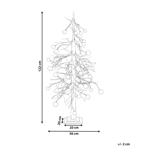 Décoration Extérieure LED Holar Arbre De Noël 122 Cm Blanc