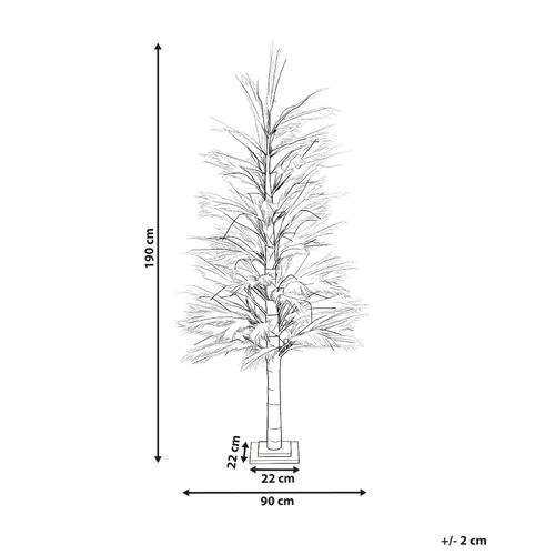 Décoration Extérieure LED Hauganes Arbre De Noël 190 Cm Beige