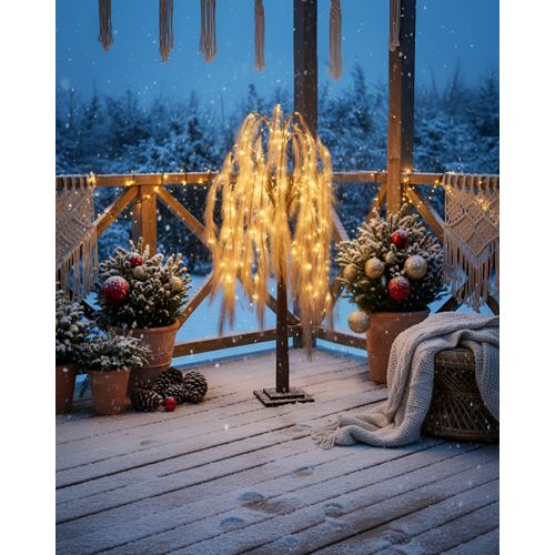 Décoration Extérieure LED Kopasker Arbre 160 Cm Beige