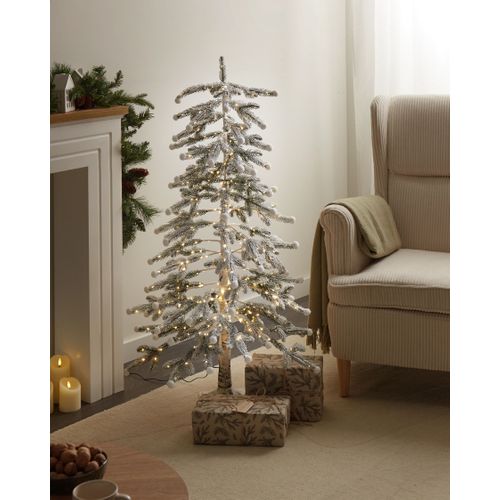 Décoration Extérieure LED Hasslan Arbre De Noël 125 Cm Blanc