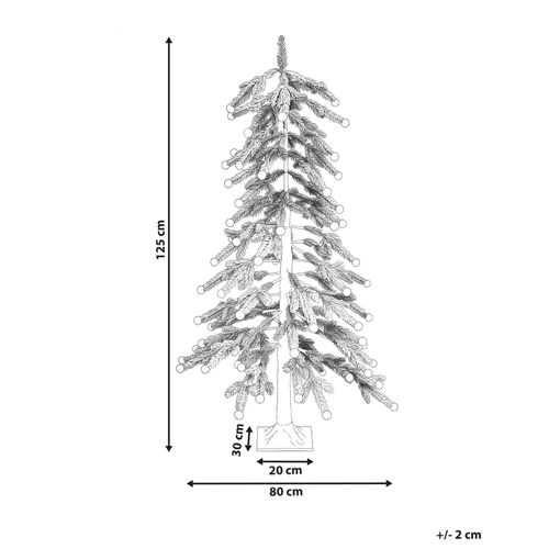 Décoration Extérieure LED Hasslan Arbre De Noël 125 Cm Blanc