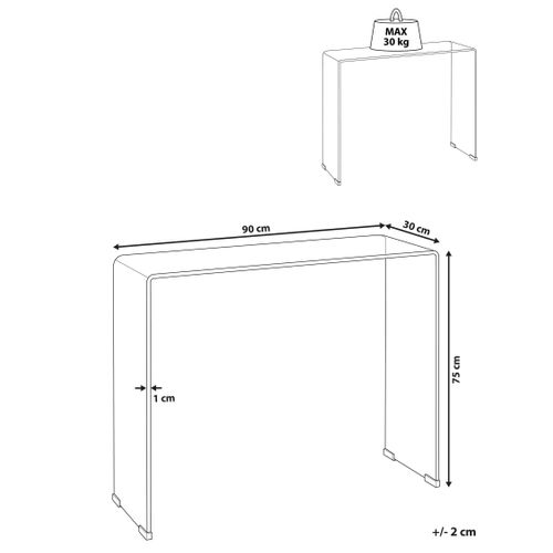 Console Kendall Verre De Sécurité Marron