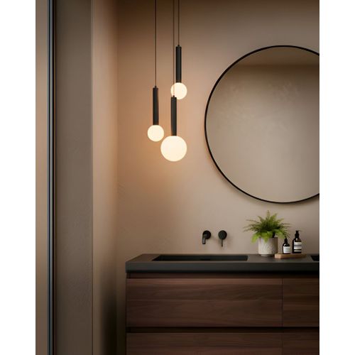 Lampe Suspension Boues Métal Noir