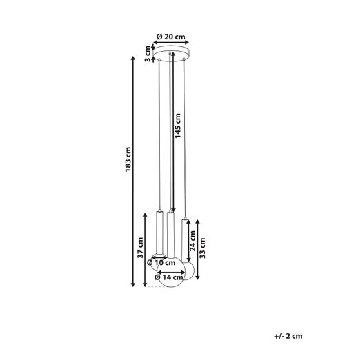Lampe Suspension Boues Métal Noir