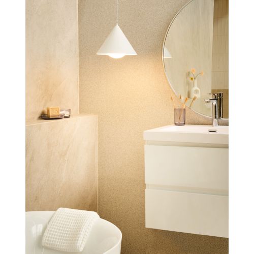 Lampe Suspension Leyre Métal Blanc