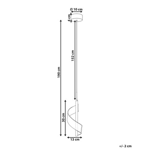 Lampe LED Suspendue Sarela Métal Noir