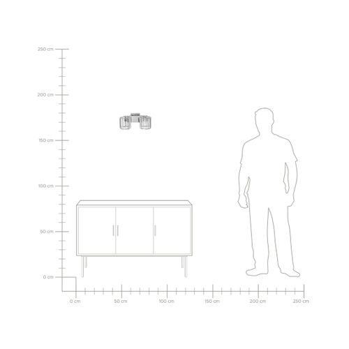 Lampe Murale Lourido Métal Argenté