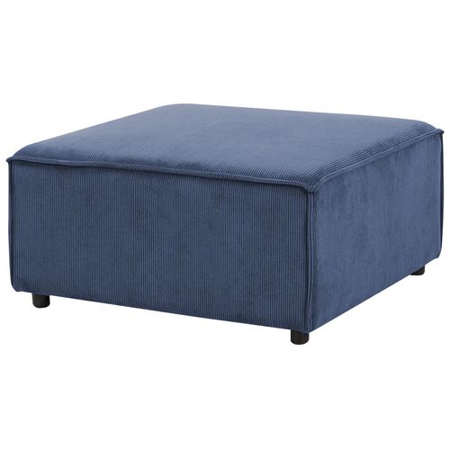 Ottoman Ardal Velours Côtelé Bleu Foncé