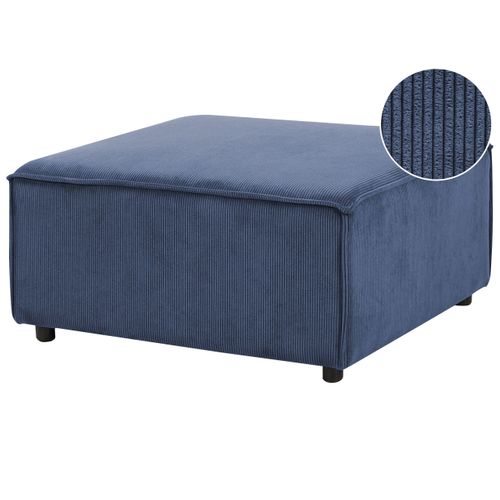 Ottoman Ardal Velours Côtelé Bleu Foncé