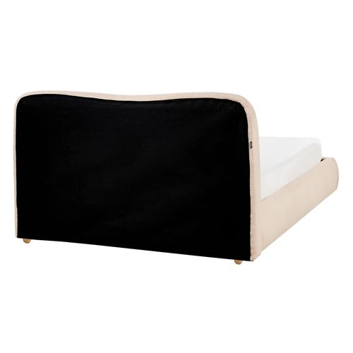 Lit Ottoman Bouclé Blagnac 140 X 200 Cm Beige