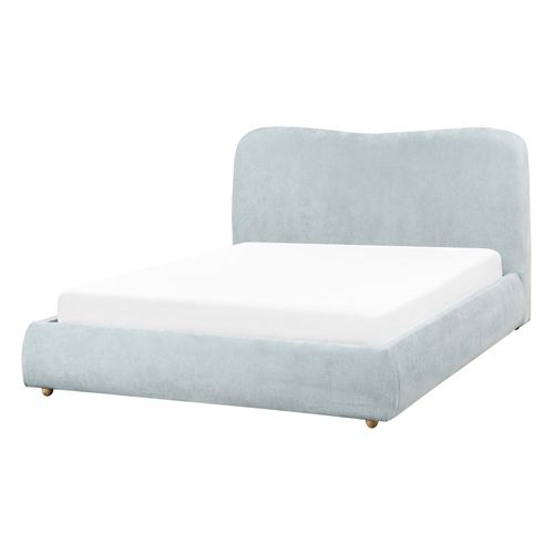 Lit Ottoman Tissu Blagnac 140 X 200 Cm Bleu Clair