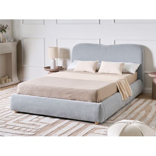 Lit Ottoman Tissu Blagnac 140 X 200 Cm Bleu Clair