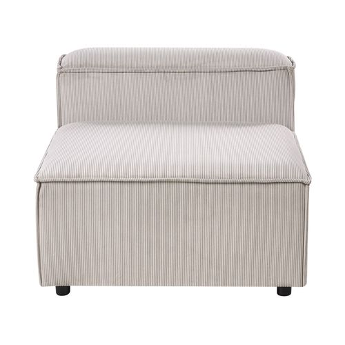 Module Fauteuil Ardal Velours Côtelé Taupe