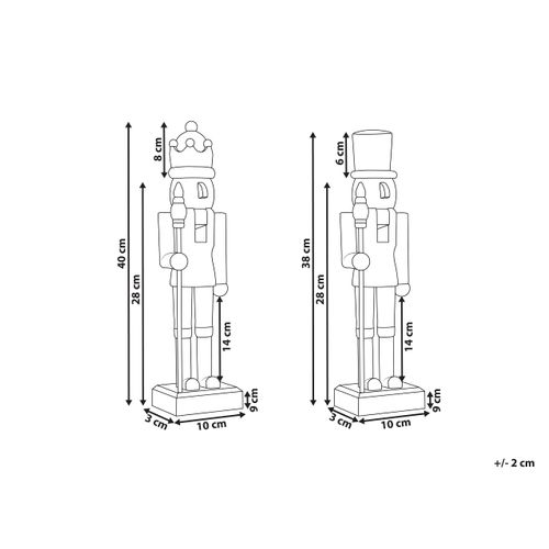 Lot De 2 Figurines Flatey Casse-noisette 40 Cm Vert