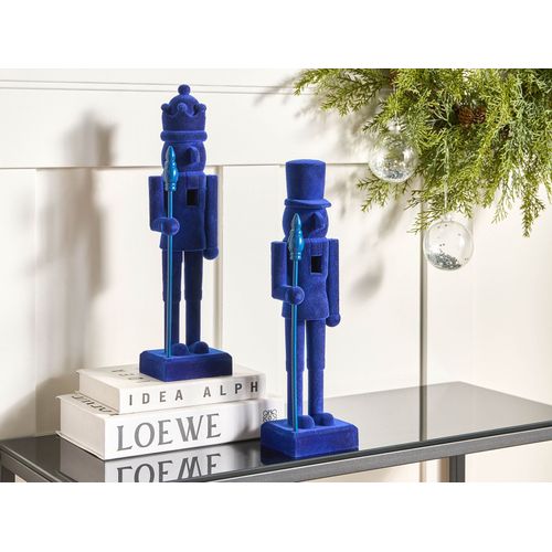 Lot De 2 Figurines Flatey Casse-noisette 40 Cm Bleu