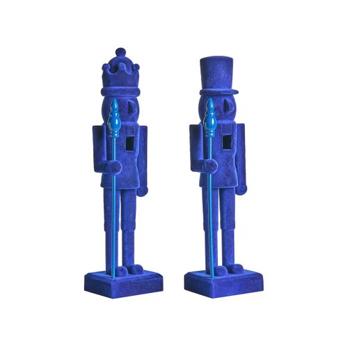 Lot De 2 Figurines Flatey Casse-noisette 40 Cm Bleu