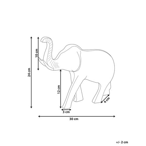Accessoire Décoratif Éléphant Miogost Métal Argenté